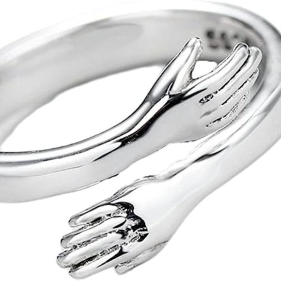 ⤵️🆕 925 Sterling Silver Split Opening Ring  Vintage Electric Grade White Steel - Picture 3 of 4